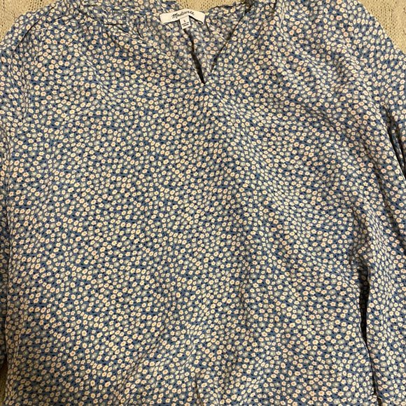 Madewell Silk Poet Top in Bitsy Floral Size Large - Picture 7 of 7
